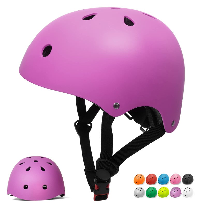 Glaf Toddler Helmet 2-4 Years Kids Bike Helmets for 2-8 Years Old Baby Girls Boys Multi-Sport Helmet Adjustable Skateboard Bicycle Helmet Lightweight 2 Sizes for Toddler to Youth (Purple, Small) - Image 1